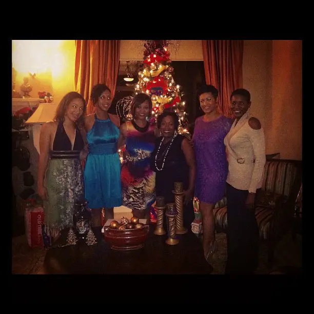 Tiffany celebrated Christmas with her family in 2012.