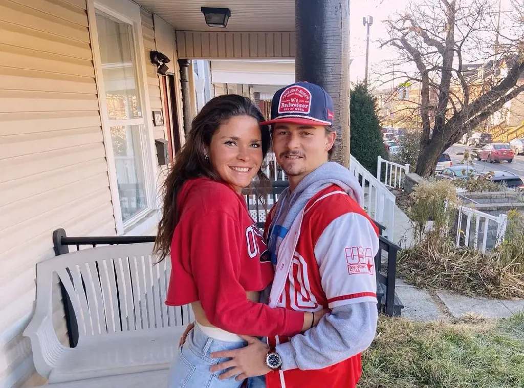 Wolf and his partner celebrating their senior years at The Ohio State University in Columbus, Ohio, on November 30, 2022