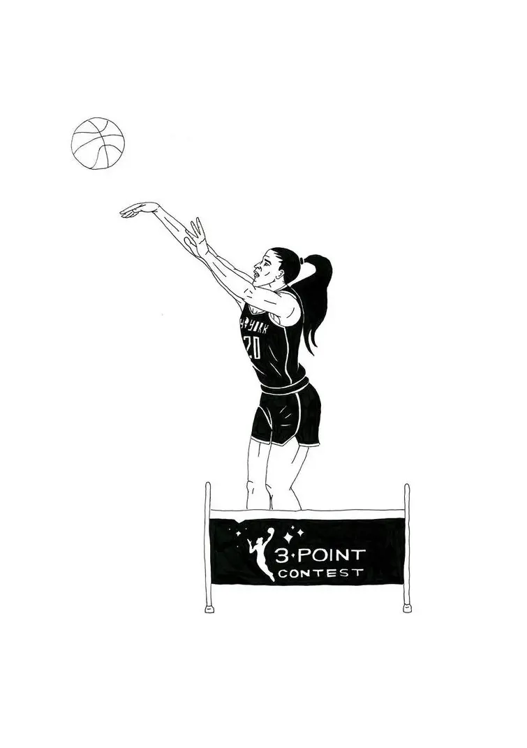 Sabrina's portrait of WNBA 3 point contest