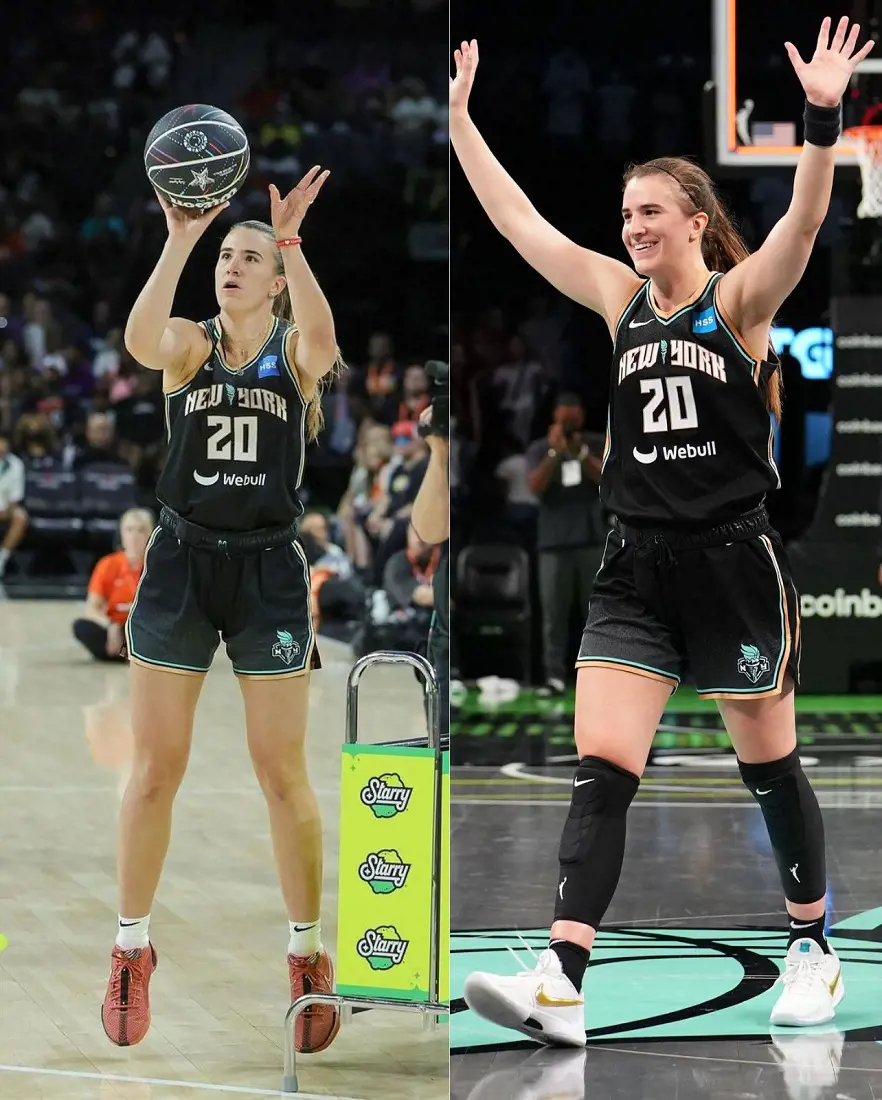 Sabrina Ionescu aims for the win in her final throw during WNBA 3p contest in July 2023