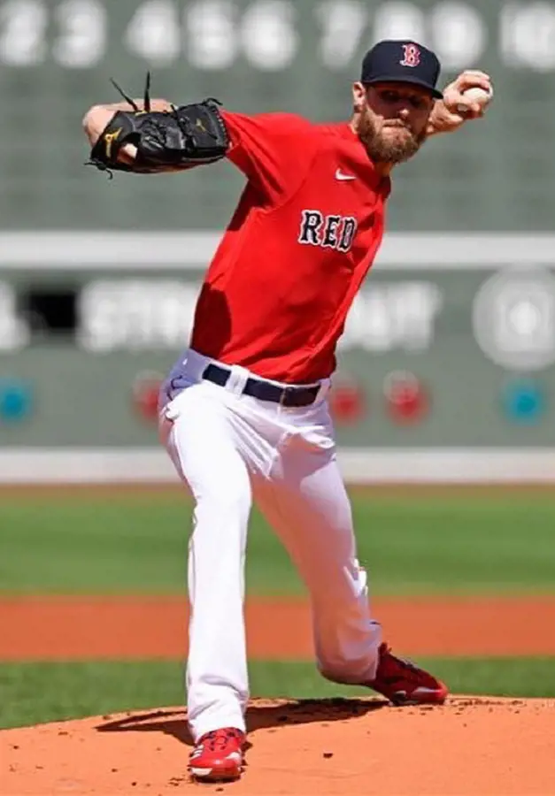 Red Sox pitcher Chris Sale in action