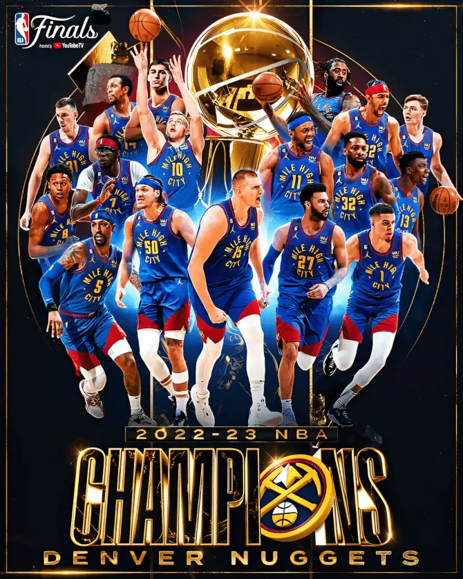 Denver Nuggets clinched the first NBA Championship in franchise history.