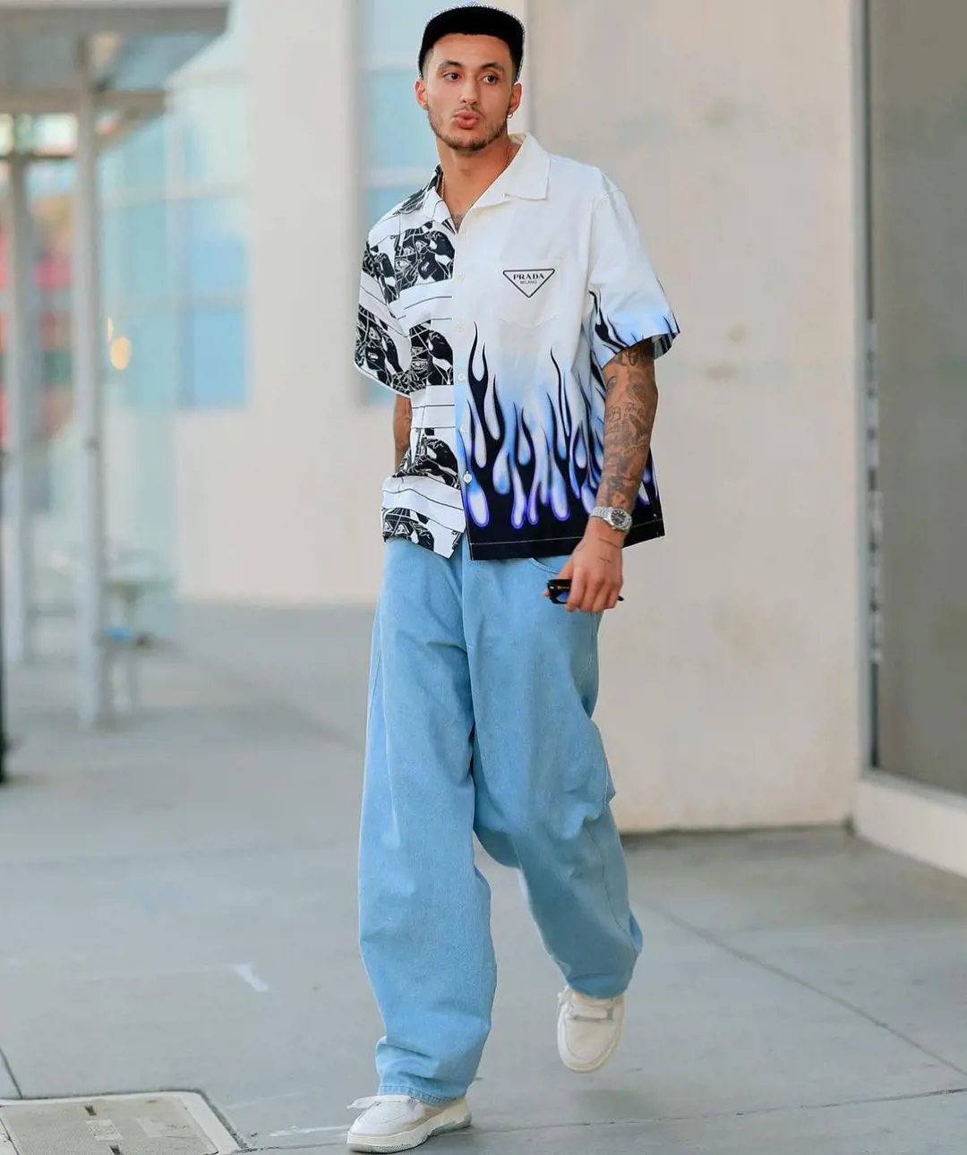 Kuzma in one of his casual looks on a Thursday in April 2023.