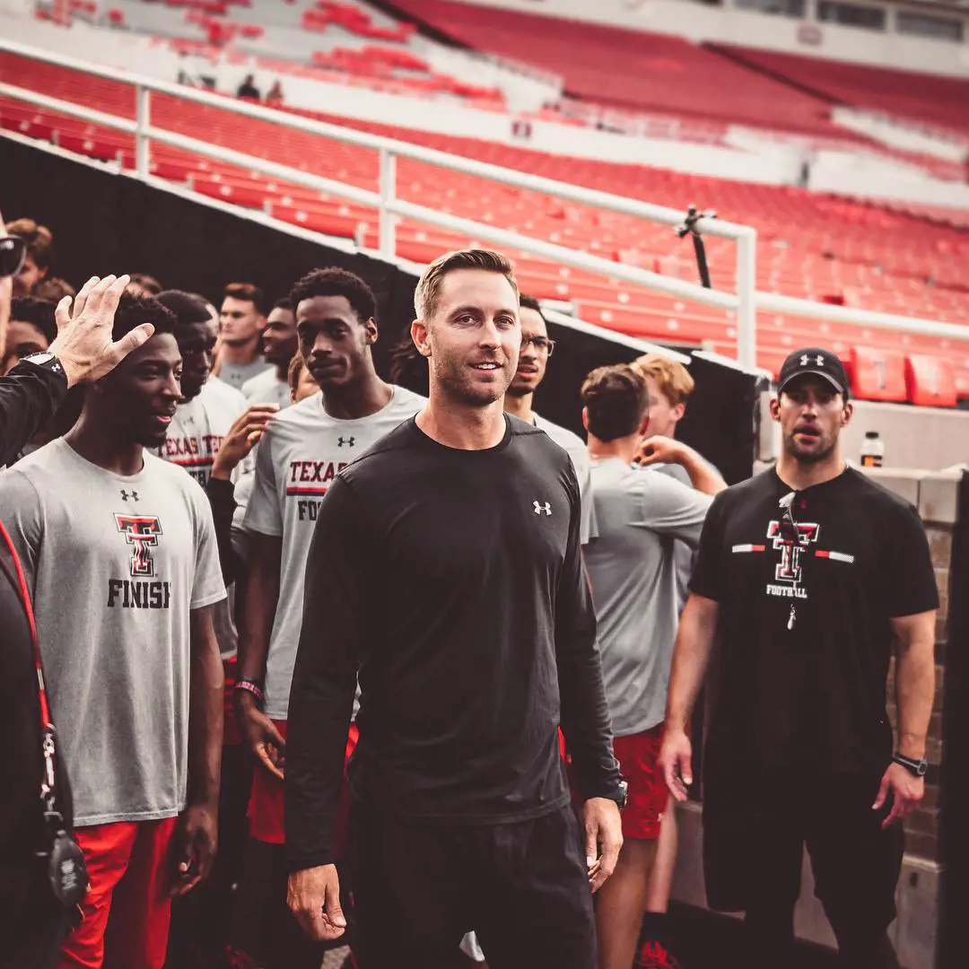 Kingsbury at the Houston Texas leading the Texas Tech as head coach. He is one of the youngest head coach in history of NFL