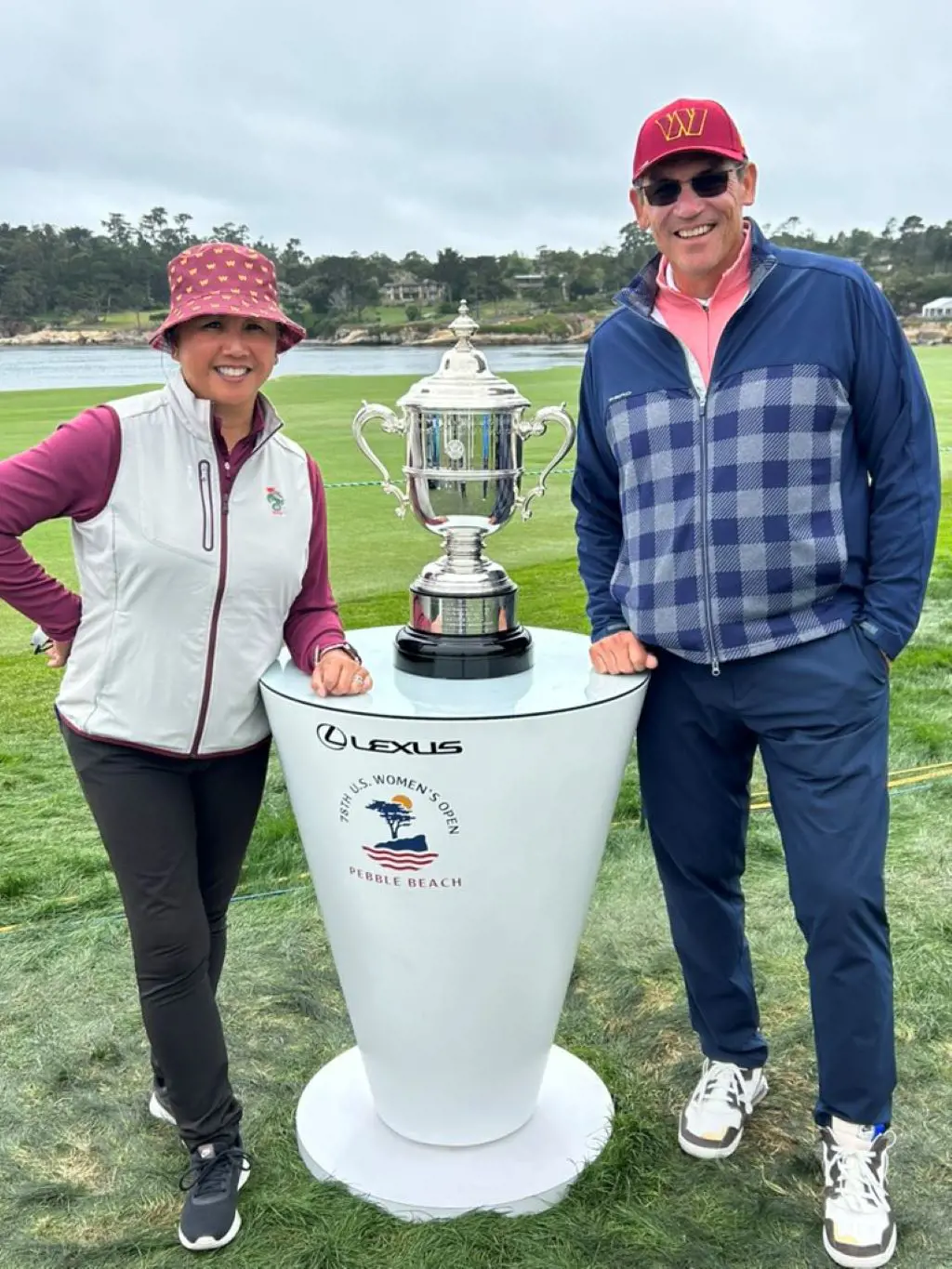 Ron Rivera in support of women, attending the US Women Open in 2023 at the Pebble Beach Golf Links