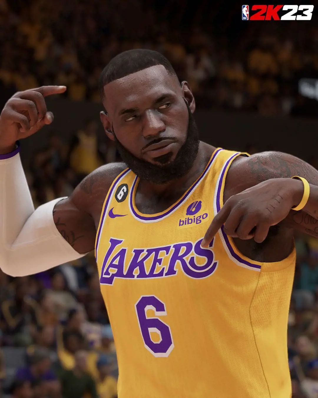 Lakers star LeBron James in 2k23