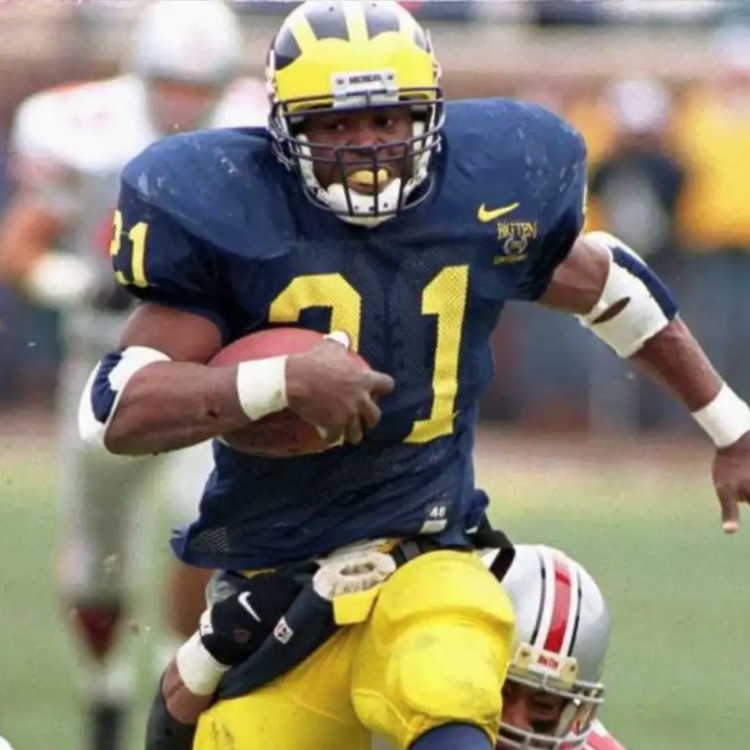 Tshimanga playing for his Michigan college. He was one of the legends in his college days