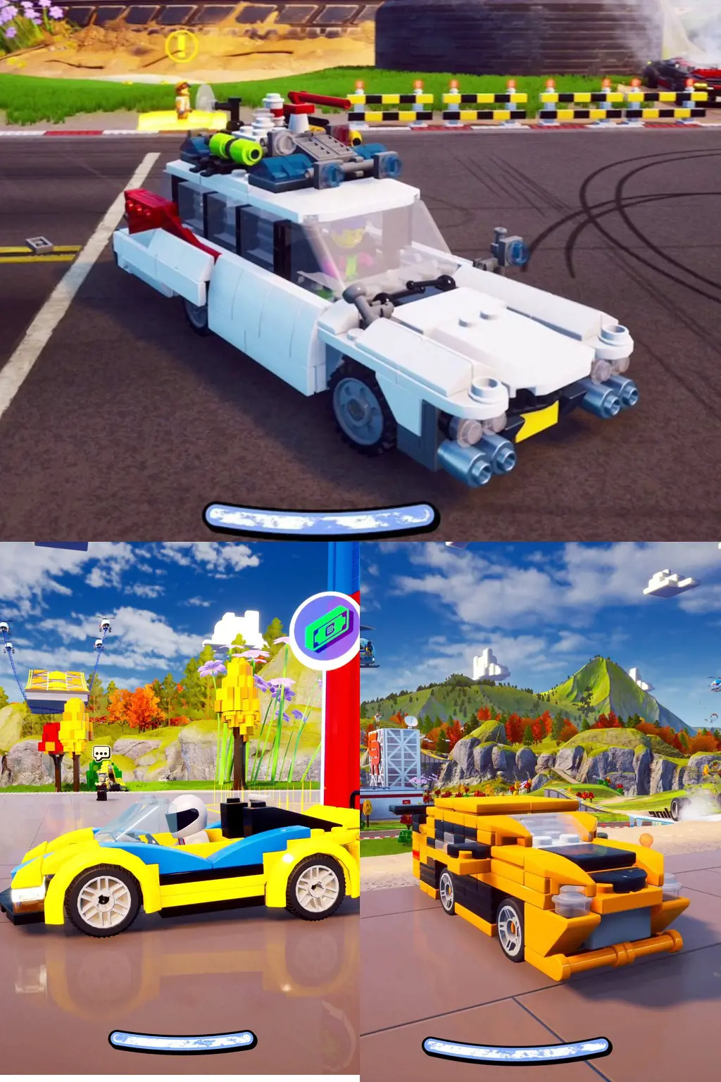 This racing game lets you build your dream race car, brick by brick. 
