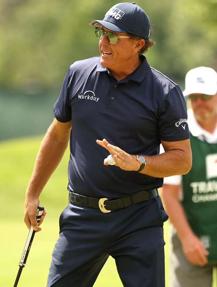 Phil during the Travelers Championship at TPC River Highlands in June 2020