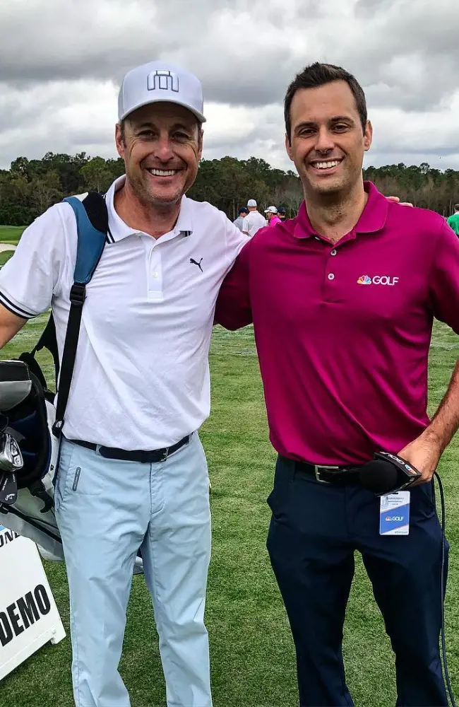 George Savaricas(right) with Chris Harrison at Tranquilo Golf Course at Four Seasons Resort Orlando on January 12, 2018. 