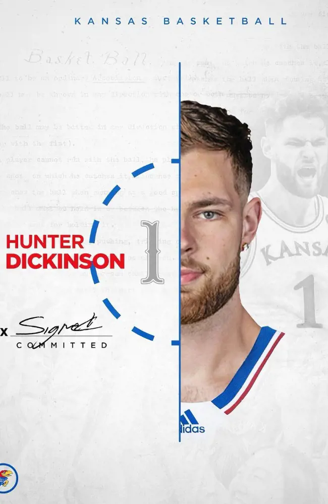 Hunter signed in with Kansas Jayhawks on May 6, 2023.