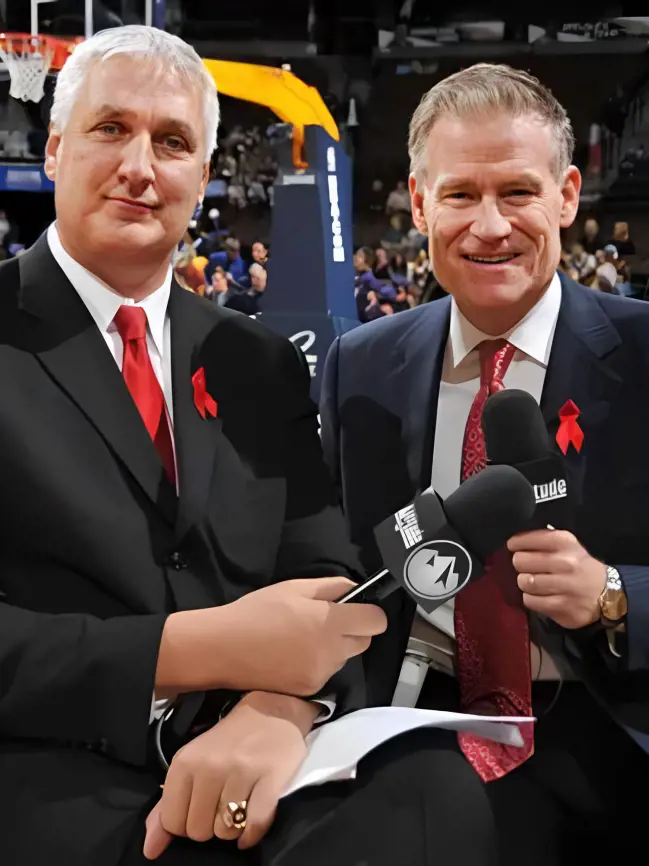 Scott Hasting(left) and Chris Marlowe during the coverage of Denver game.