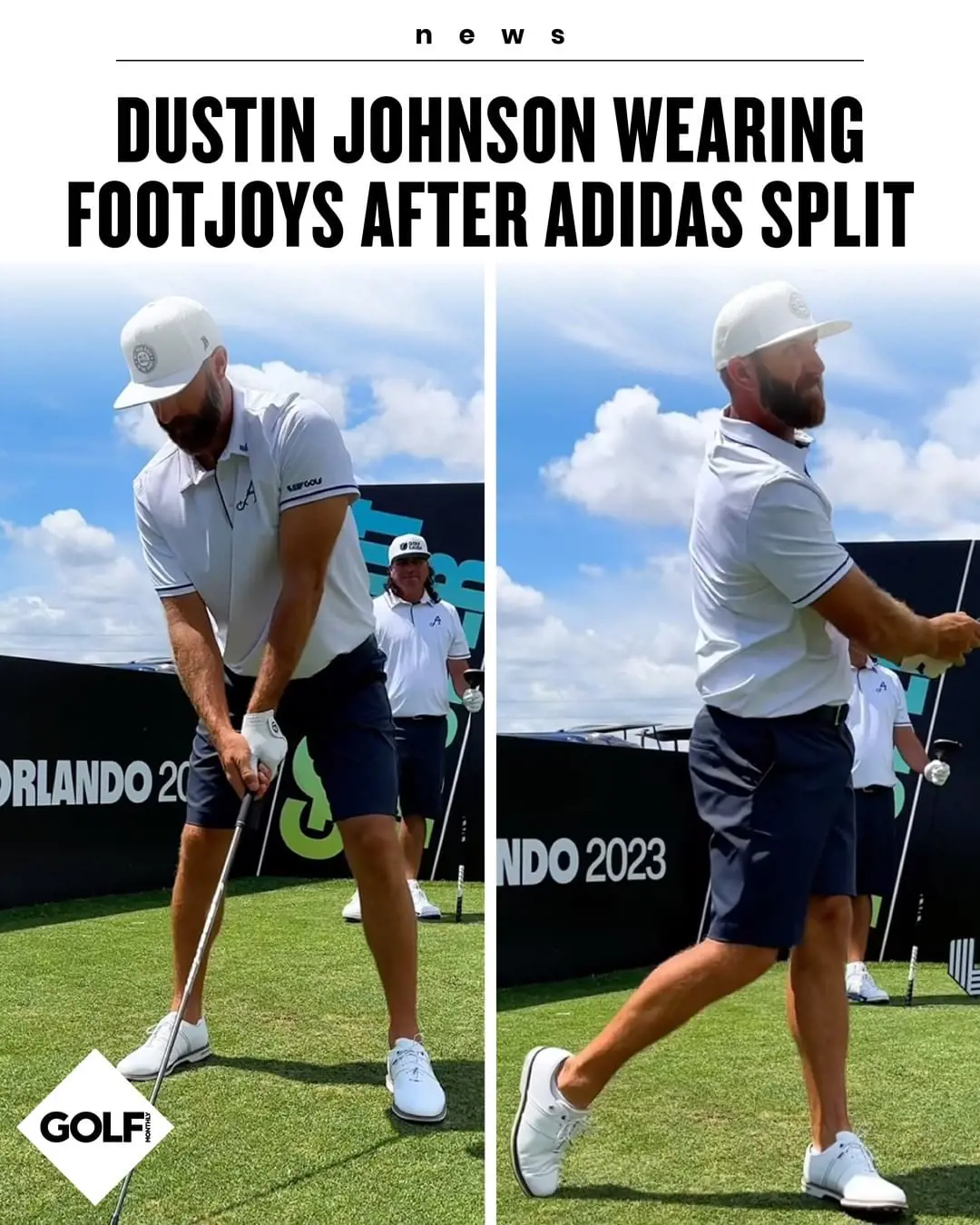 Dustin Johnson sports FootJoy Premiere Series shoes during LIV Golf March 2023
