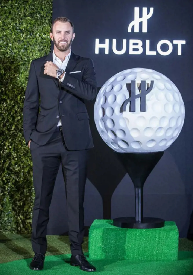 Johnson during the unveiling of Hublot new watch in 2019.