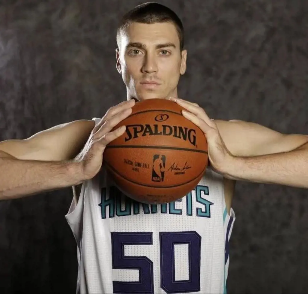 Tyler Hansbrough with Spalding Basketball wearing 50 number Jersey.