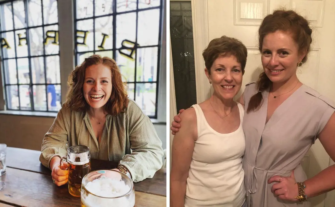 Emily and Bonnie (right photo) in March 2020.