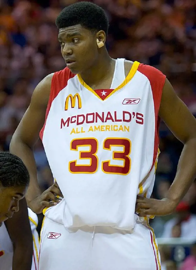 Andrew Bynum during the McDonald's All-American game in 2005