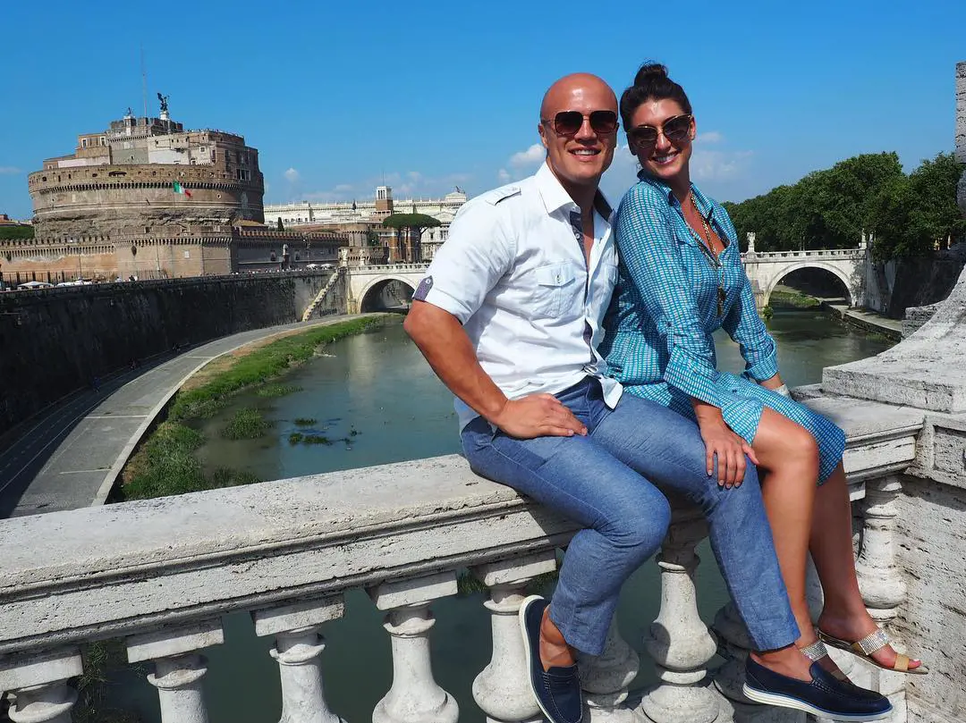 Coy and Claire traveled to Rome Italy where they took a picture in the famous Castel Sant'Angelo in June 2016