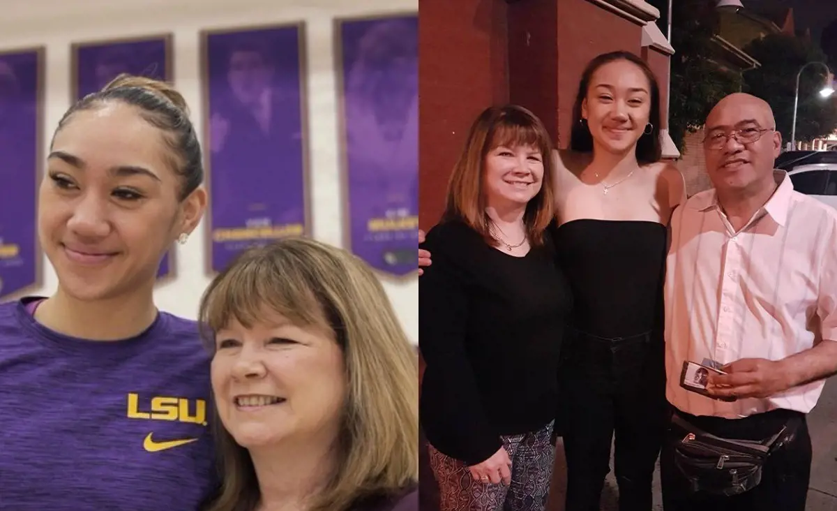 Debbie meets Pao after LSU won the NCAA basketball tournament in April 2023