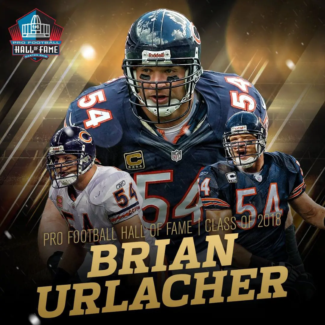 Bear's player Brian Urlacher inducted into the HOF in the class of 2018