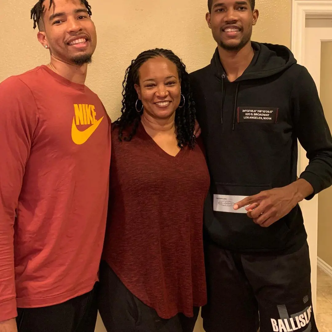 Nicol with her son Evan and Isaiah.