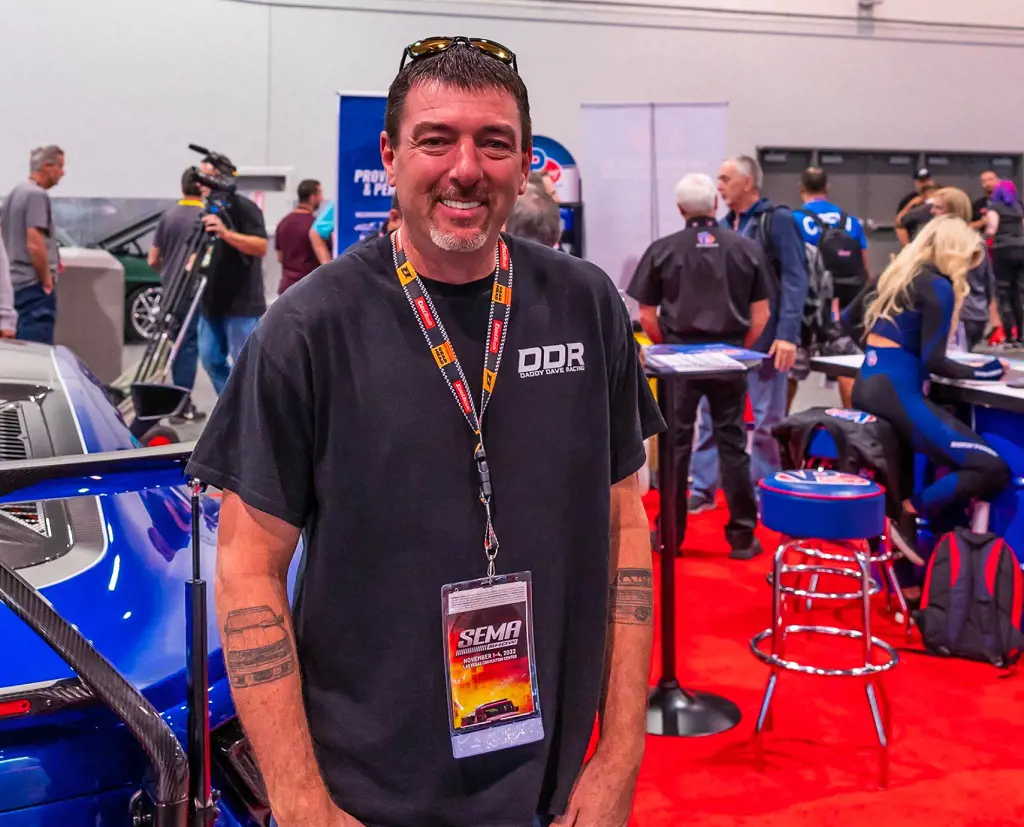 Dave at the 2023 SEMA car show in Central Hall, on January 25, 2023