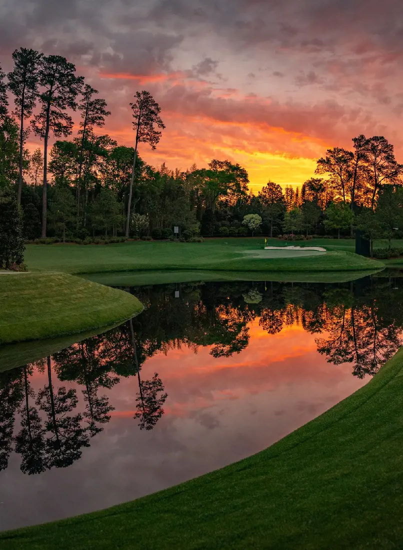A beautiful morning view from The Augusta National Golf Course 