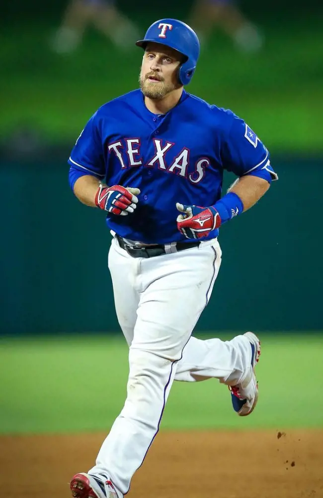 Tim during his MLB game for Texas Rangers.