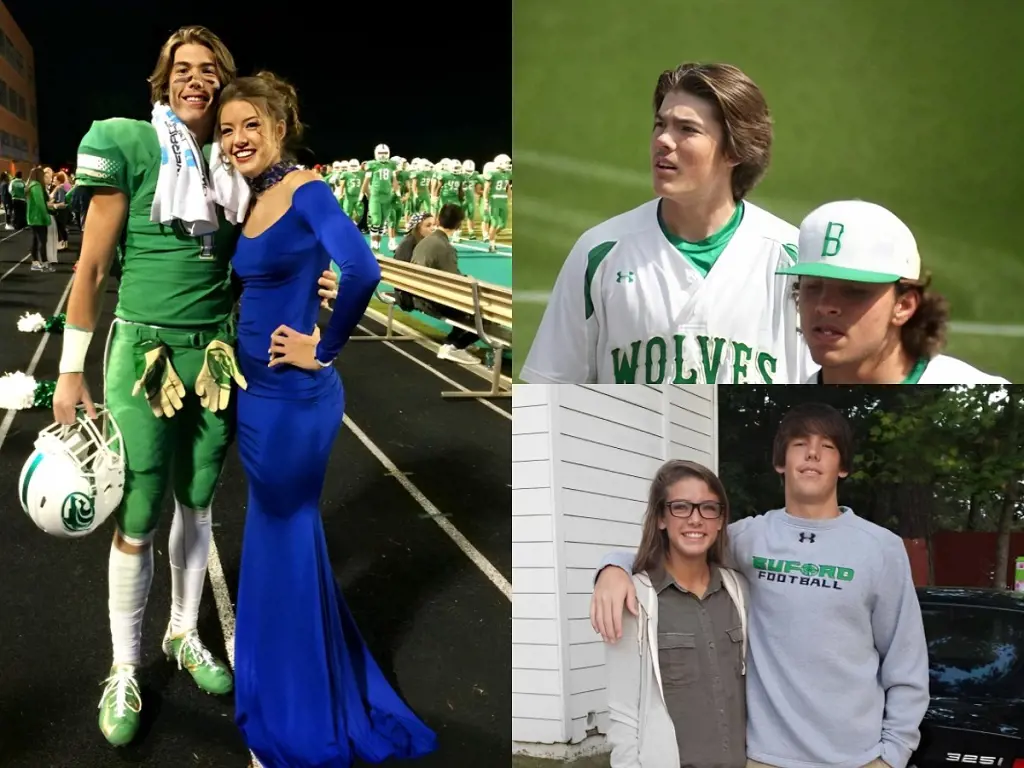 (Left) Brandon and Erin after a baseball at Buford High in 2016