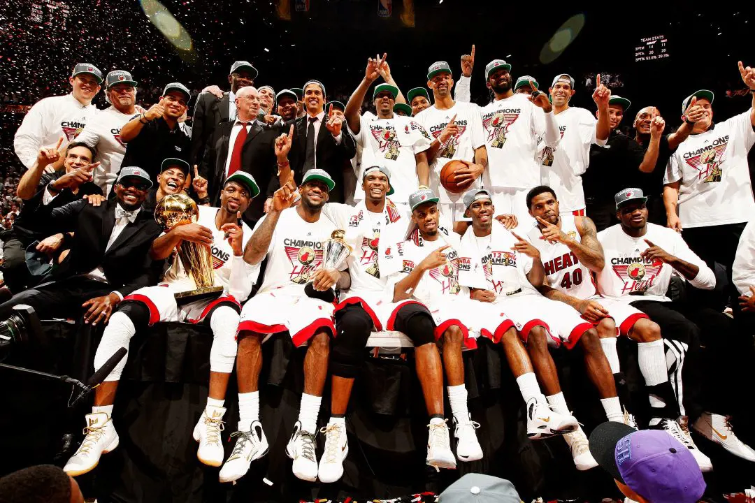 Miami Heat championship winning team alongside LeBron and D. Wade in 2012