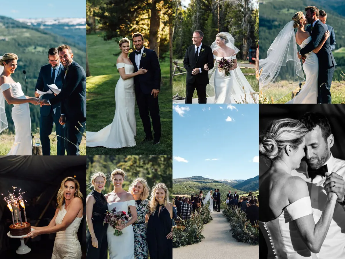 Jarret and Erin during their wedding at Yellowstone Club in 2017