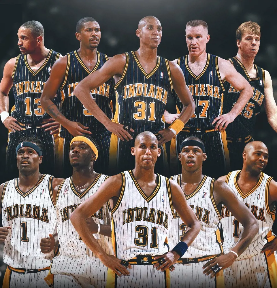 Indiana Pacers Team in the late 90s and early 2000s led by Reggie Miller
