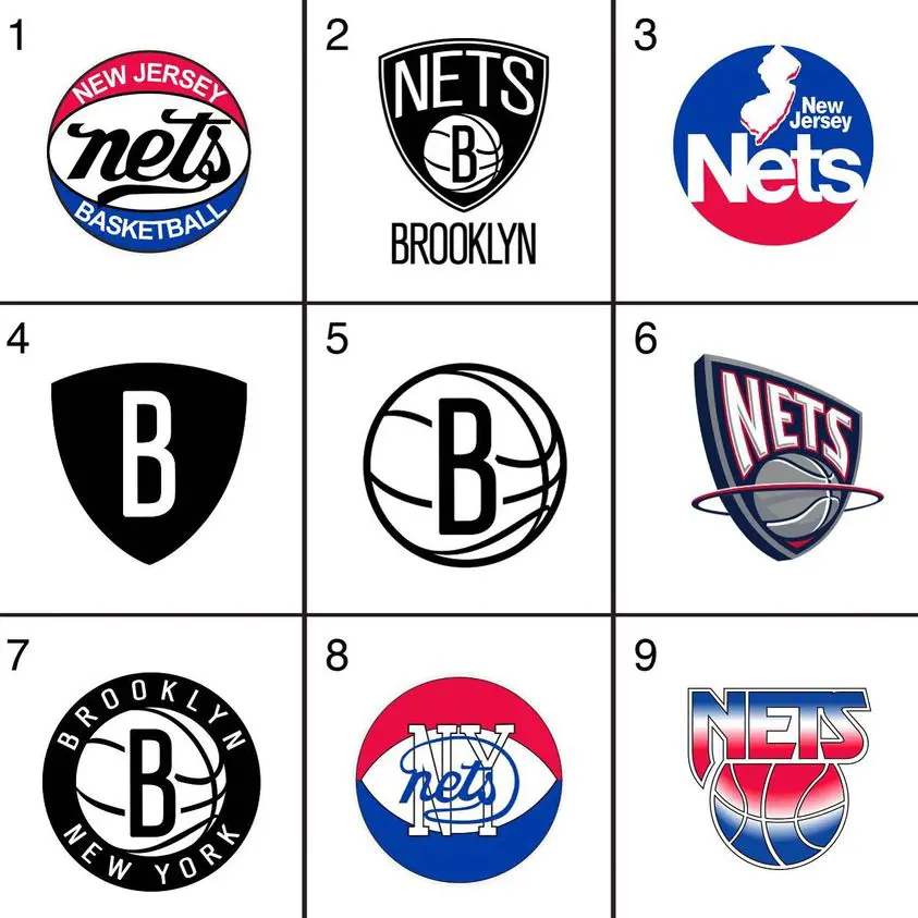 Brooklyn Nets logos throughout its history