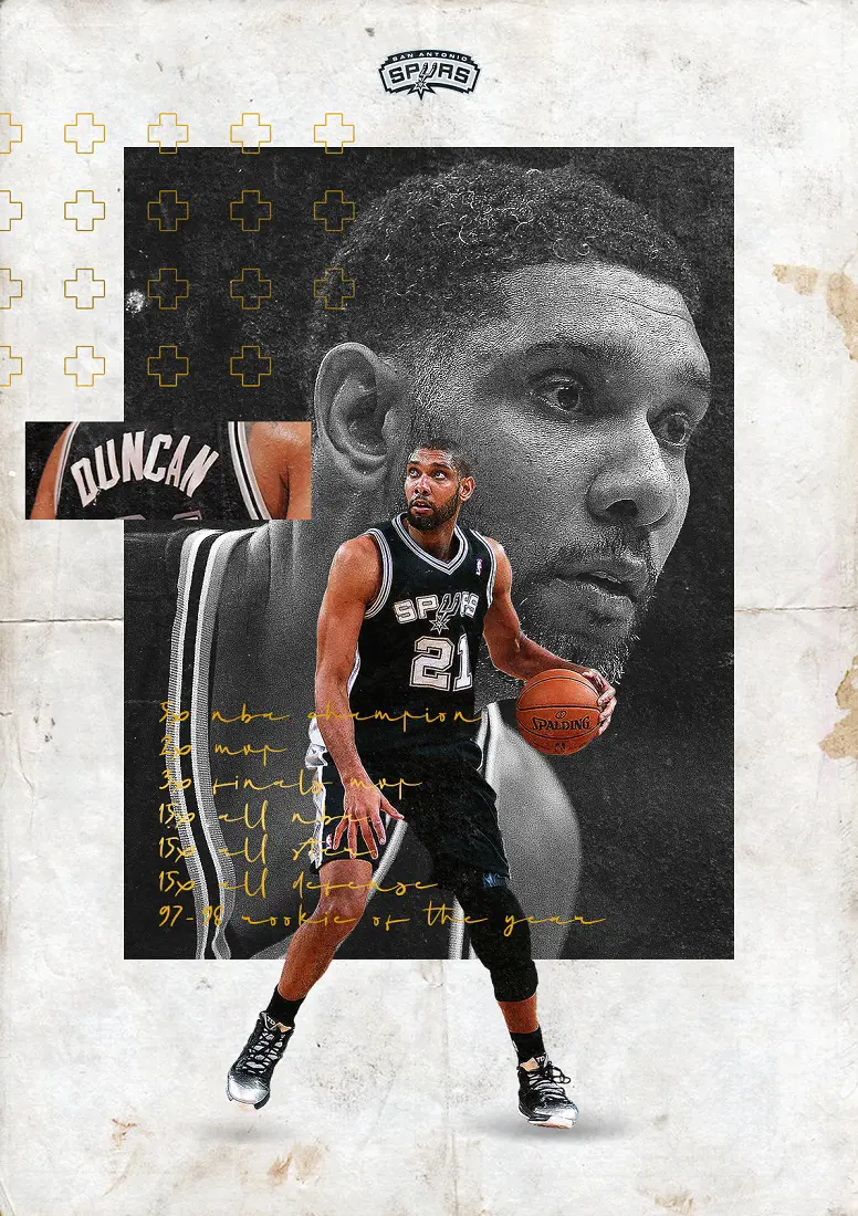 Tim Duncan for the San Antonio Spurs