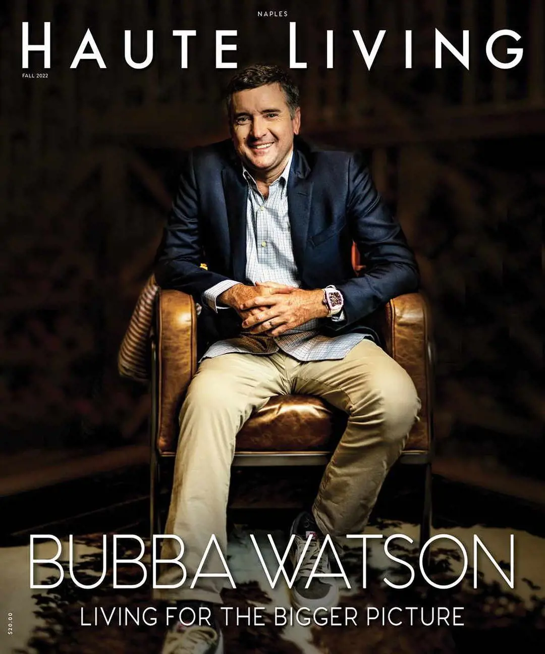 Watson featured on the cover of Haute Living magazine in October 2022.