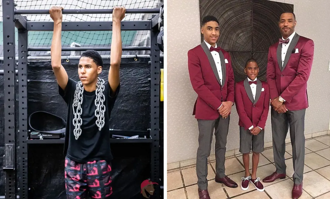 Kamron with Kenyon Sr. and Jr. (right photo) in June 2016.